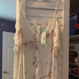 Nelli Lattice Detail Cold Shoulder Top